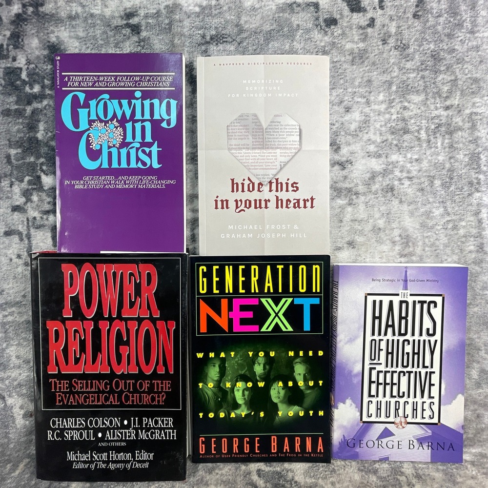 Christian Book Lot 5 George Barna Power Religion Growing in Christ NavPress